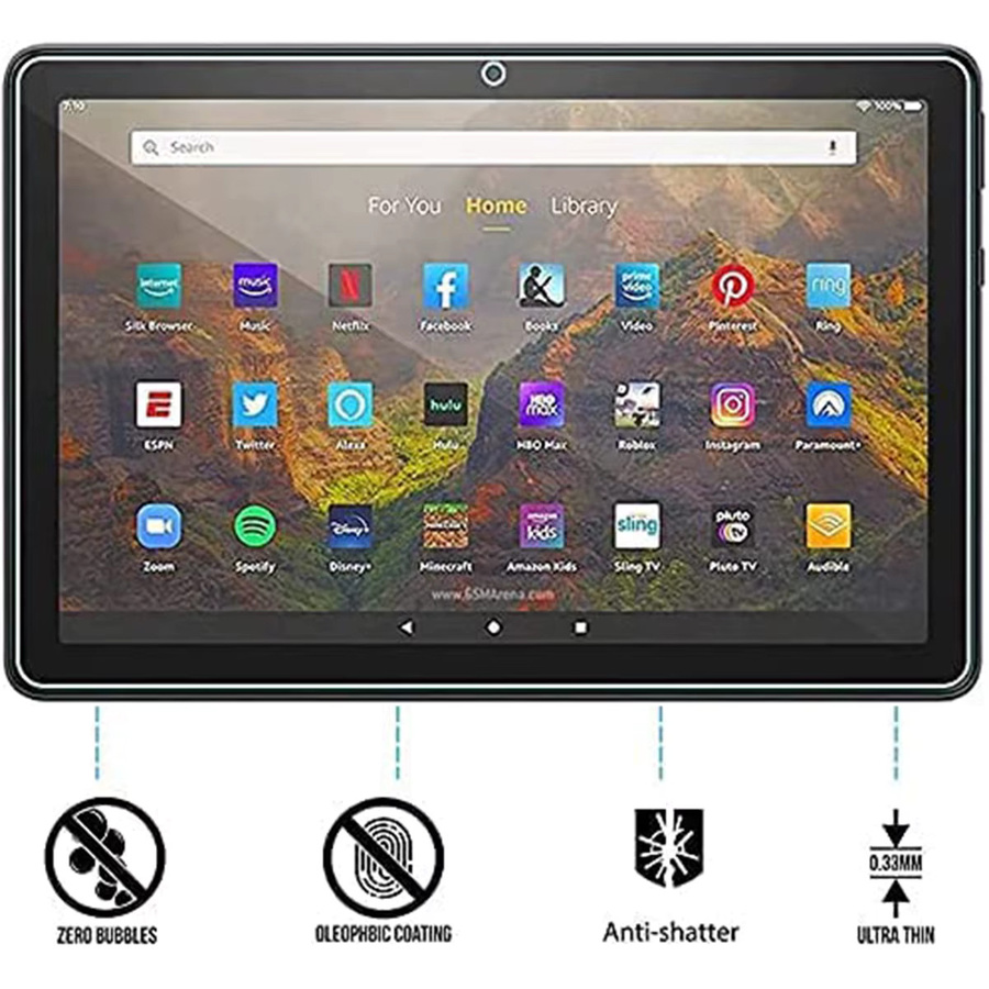 Amazon Tablet-Schutzfolie aus gehärtetem Glas für Fire HD 10 2021 / 2023 Release, Fire HD 10 Plus und Fire HD 10 Kids Pro, 10,1 Zoll, transparent - Bild 2