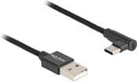 Delock USB 2.0 Kabel mit USB-A auf USB-C Stecker in Schwarz - Bild 1