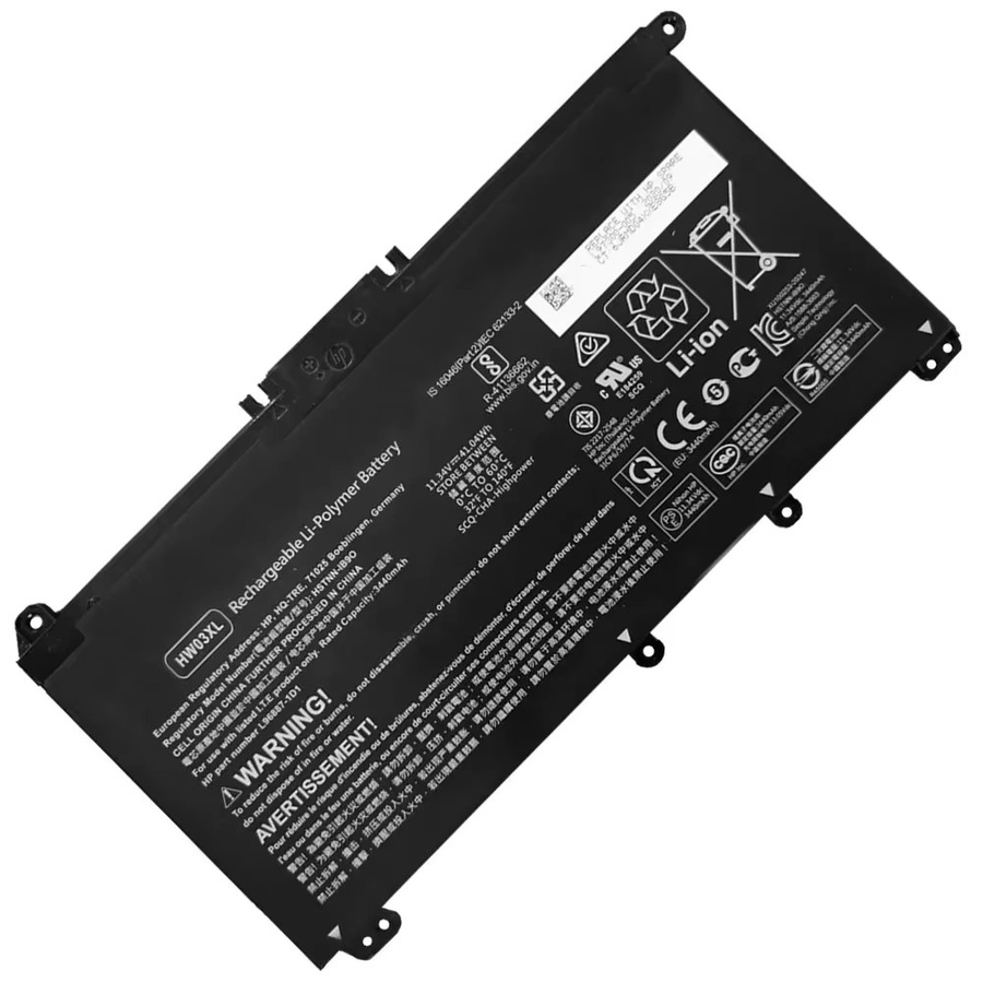 HP Laptop-Akku HW03XL in Schwarz, 11,55 V, 3600 mAh, 3 Zellen Li-Ion-Pack - Bild 2