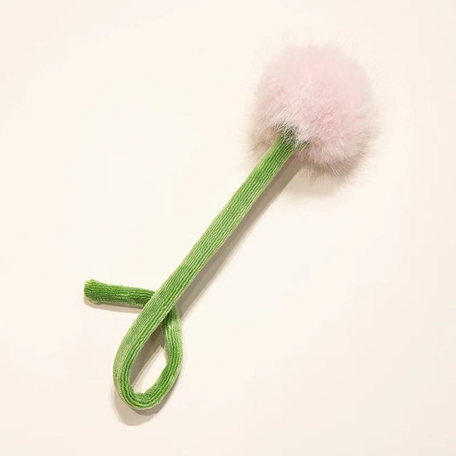 Yiran toy Biegsame Plüschblume als künstliche Rose aus Textil in Pink und Grün für deine Wohnkultur oder als Valentinstagsgeschenk - Bild 1