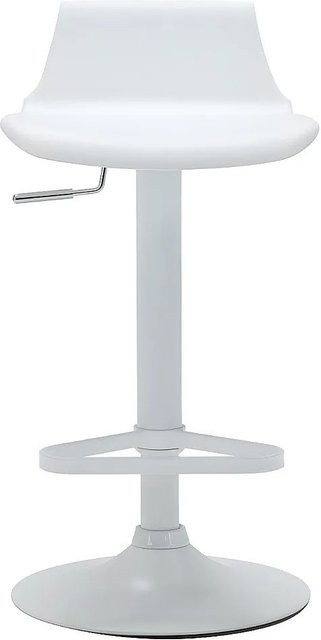 Vente-unique Barhocker Calas in Weiß mit Metallgestell und Sitzhöhe 45 cm - Bild 1