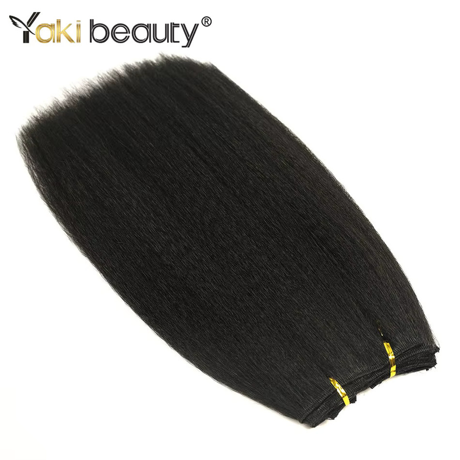 YAKIBEAUTY Haarverlängerung Yaki Clip, Synthetisch, 14 Zoll, 7 Teile/Set - Bild 4