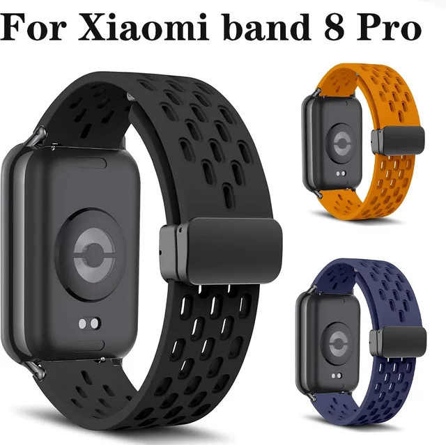 CAOWTAN Uhrenarmband Silikon, Xiaomi Band 8 Pro, Schwarz, Unisex - Bild 1