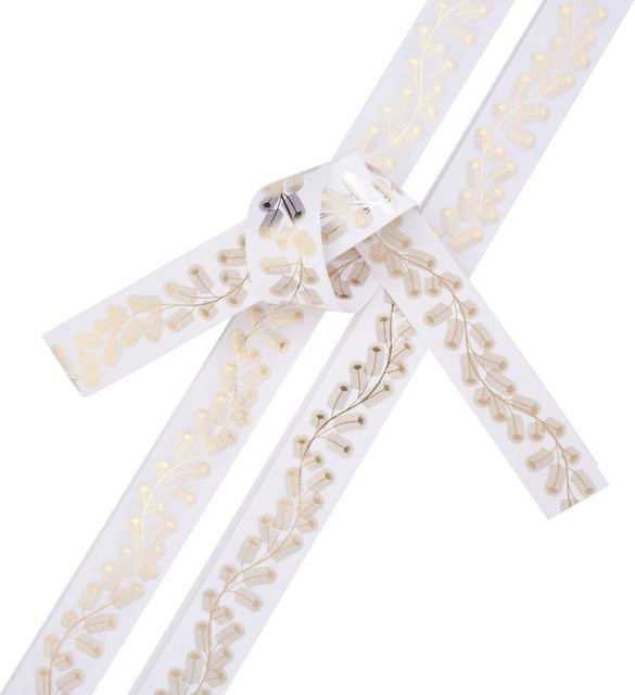 Rico Design Papierstreifen Zweige in Weiß-Gold B/H/T: 120 x 40 x 40 cm - Bild 1