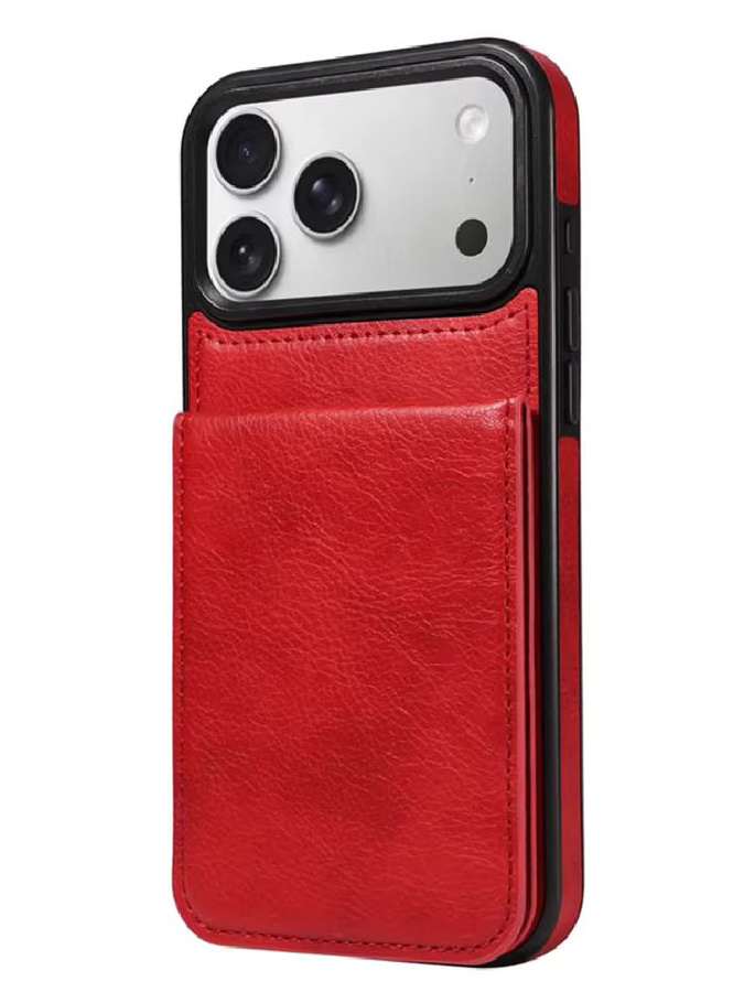Leder-Brieftasche Schutzhülle für Apple iPhone 17 Pro Max, iPhone Air 17 Pro Max und iPhone 17 Pro in Schwarz mit Kartenfächern - Bild 4