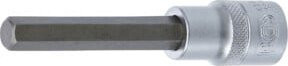 BGS Bit-Einsatz 4264 in Silber, Länge: 100 mm, Antrieb Innenvierkant 12,5 mm (1/2 Zoll), Innensechskant 10 mm - Bild 1