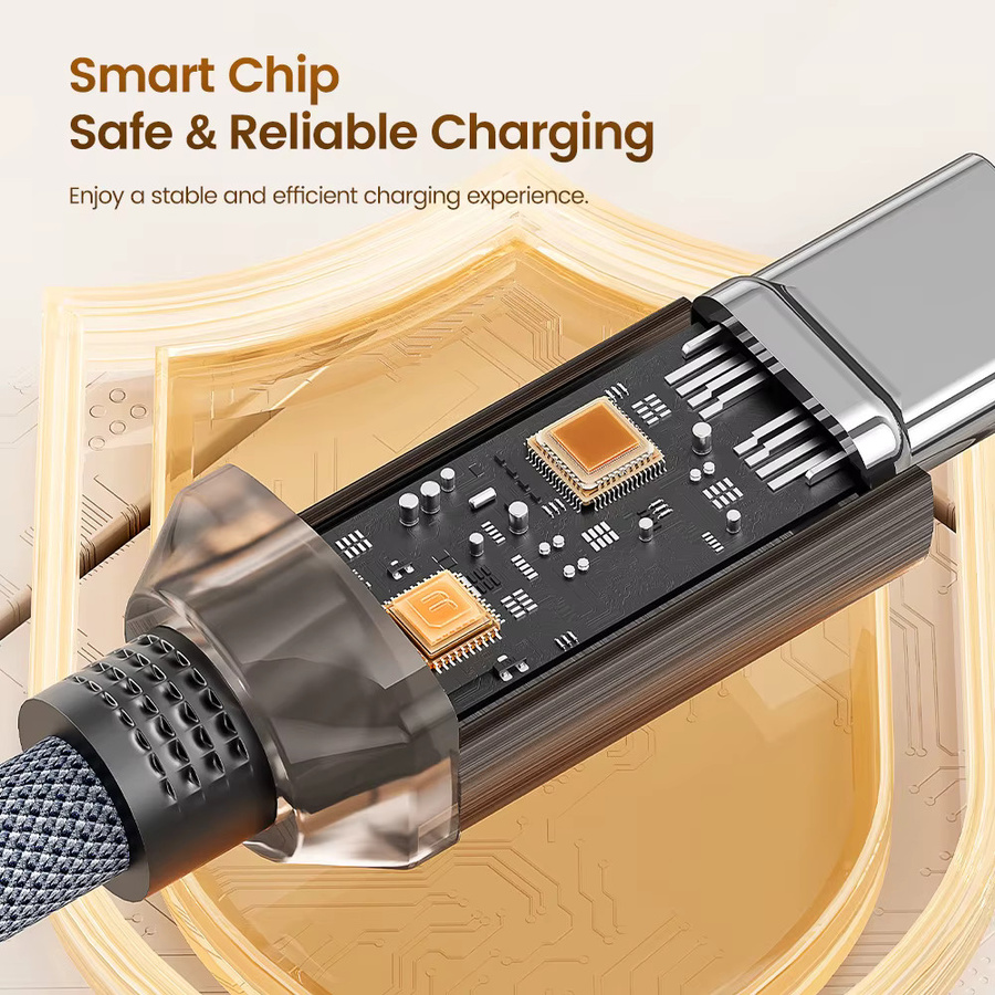 Toocki USB zu Typ C Kabel 100W Schnellladegerät Datenkabel Blau USB-A auf USB-C - Bild 6