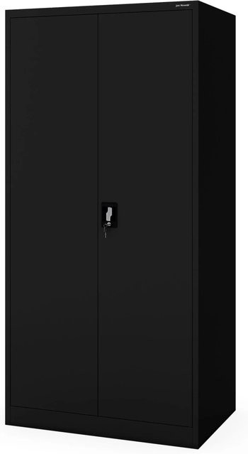 JAN NOWAK Metallschrank JAN D600 für Büro und Werkstatt, Schwarz, H x B x T: 185 x 90 x 60 cm - Bild 1