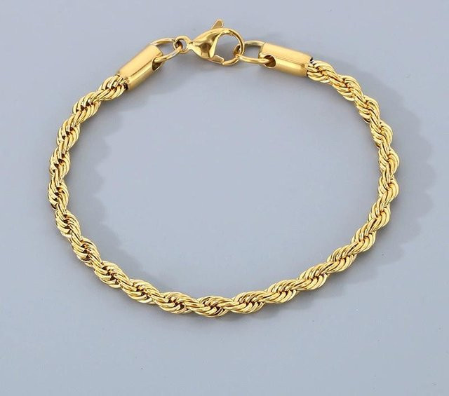 Armband 925 Silber, vergoldet, Gold, Unisex, 20 cm - Bild 1