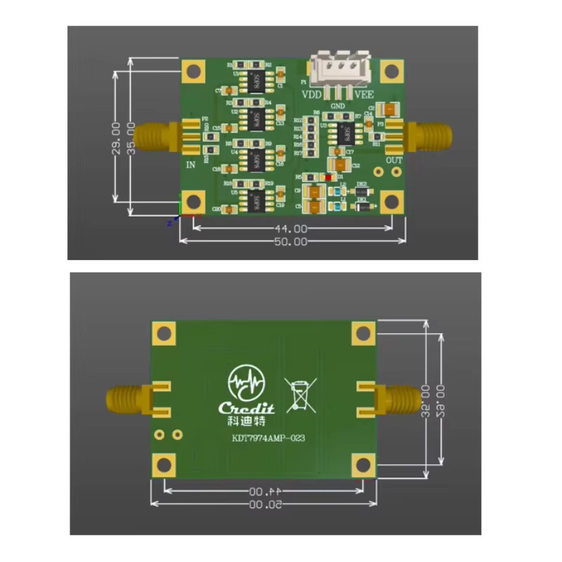 LT1028 Verstärkermodul Ultra-Rauscharmer Paralleler Präzisions-Audio-Vorverstärker KDT7974AMP-023 Set mit 4 Stück in Grün - Bild 2