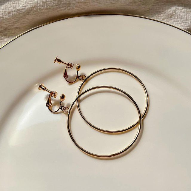 Clip-Ohrringe Messing, Gold, Damen - Bild 1