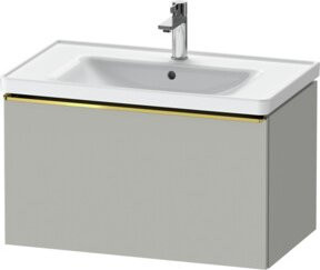 Duravit Waschtischunterschrank D-Neo wandhängend in Grau matt, B: 78,4 cm, T: 45,2 cm, H: 44,0 cm - Bild 1