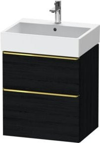 Duravit Waschtischunterschrank D-Neo in Schwarz glänzend, B: 58,4 cm, T: 44,2 cm, H: 62,5 cm - Bild 1