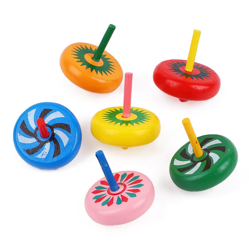ZQNYCY Mini Holz Kreisel, Bunt, 12-teiliges Set - Bild 2