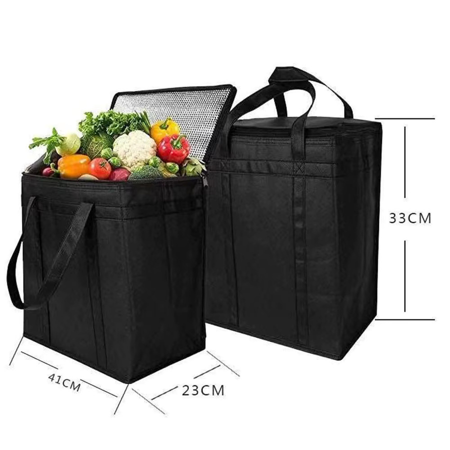 Isolierte Kühltasche in Schwarz mit 31 l Volumen für Camping, Picknick und Reisen, B/T/H: 35,5 x 33,0 x 20,5 cm - Bild 4