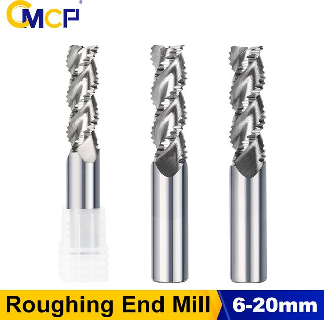 CMCP Schrupfrundfräser HSS 4-schneidig aus Hartmetall für Aluminium und Stahl, Farbe: Silber, Durchmesser: 6-20 mm - Bild 1