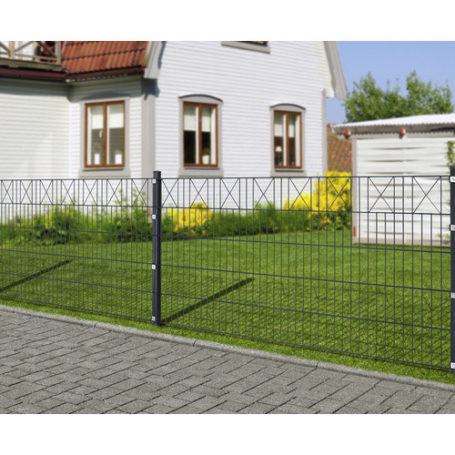 FLORAWORLD Dekorzaun-Matte Doppelstabmatte aus Stahl in Anthrazit, H x B x T: 100 x 200 x 1,5 cm - Bild 2