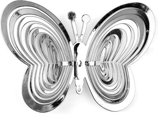 Zeling 3D Schmetterling und Vogel Repeller Windspiel Silber als reflektierende Hängedekoration für den Garten - Bild 1