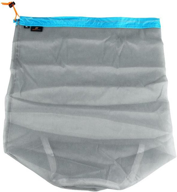 Ultraleichter Mesh-Sack mit Kordelzug von Fishine für Outdoor-Reisen, Wandern und Camping in Blau und Grau, Größe XL - Bild 1