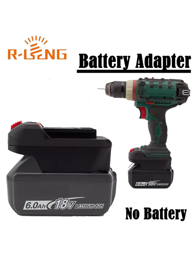 Batterieadapter-Konverter für Makita 18V BL1860 Lithium zu Lidl Parkside X20V Li-Ion Elektrowerkzeug-Zubehör in Schwarz (ohne Batterie) - Bild 4