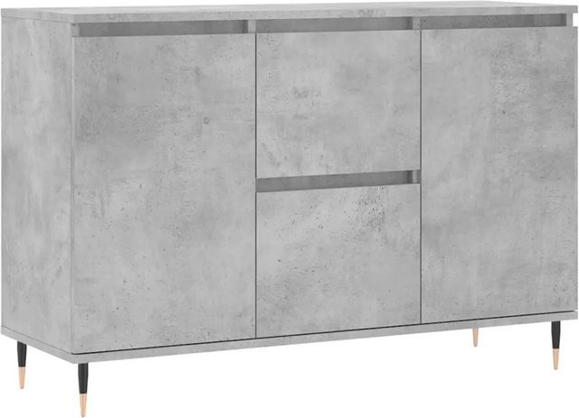 vidaXL Sideboard in Betongrau aus Holzwerkstoff und Eisen, B/T/H: 101,5 x 35 x 70 cm - Bild 1