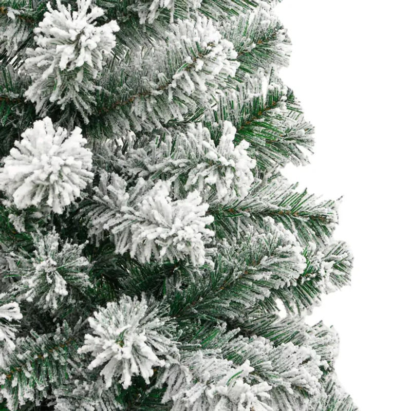 Vidaxl Künstliche Tanne für Weihnachten, Beschneit, Grün/Weiß, Höhe: 210 cm - Bild 3