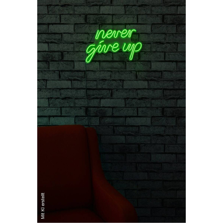 Opviq LED-Wandleuchte in Grün aus PVC, B/H/T: 39,5 x 23 x 2 cm - Bild 3