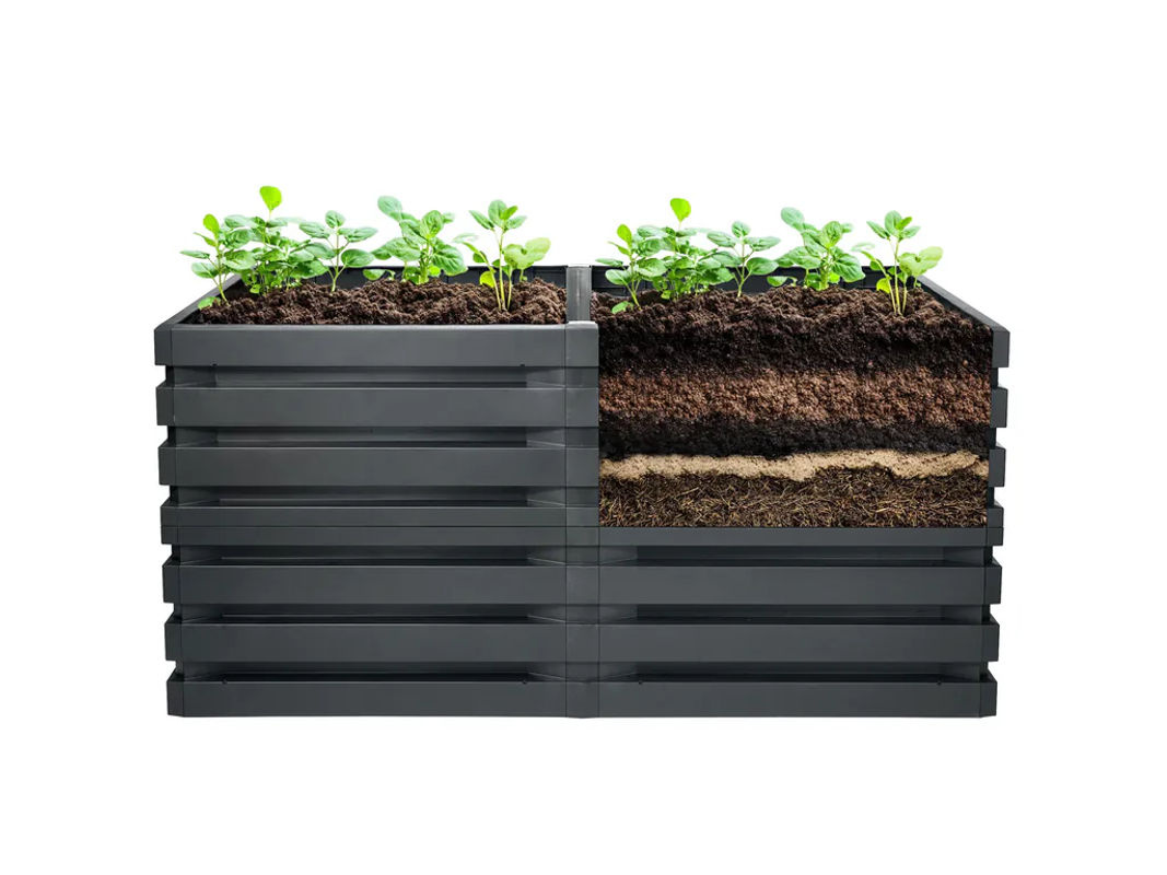 Garantia Hochbeet Skyline in Graphite Grey mit modernem Design, B/T/H: 161 x 80 x 75 cm - Bild 4