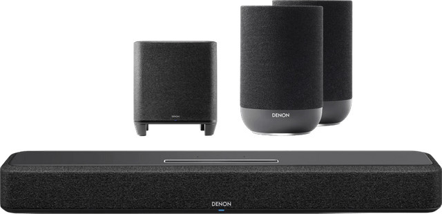 Denon Home Soundbar 550, Denon Home Subwoofer und 2x Denon Home 200 Heimkinosystem in Schwarz mit Wi-Fi und Bluetooth - Bild 1