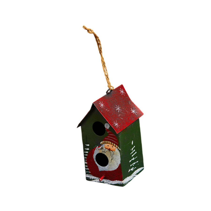 Baoblaze Weihnachtsdekoration Eisen-Anhänger kleines Haus in Multicolour als Ornament für deinen Weihnachtsbaum - Bild 2