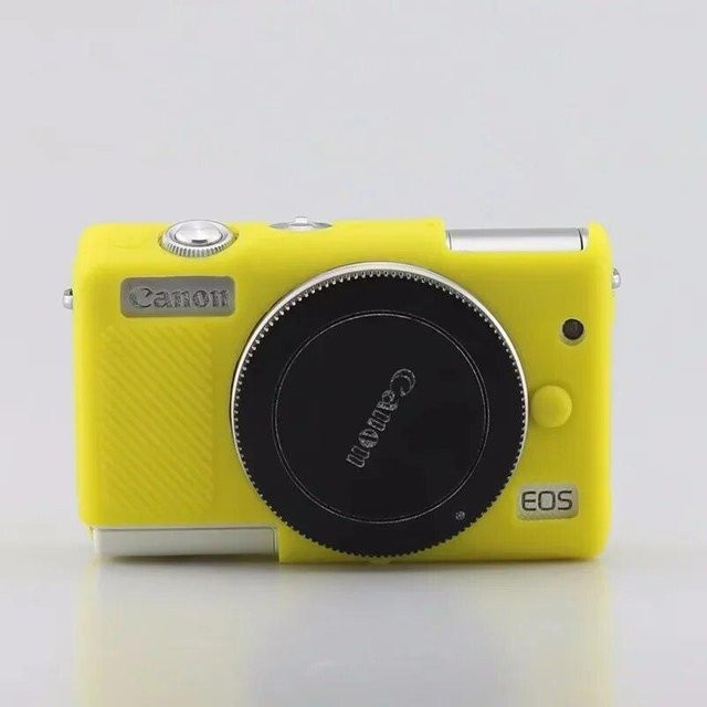 Canon Kamera-Schutzhülle aus weichem Silikon für Canon EOS M100 und M200 in Gelb - Bild 1