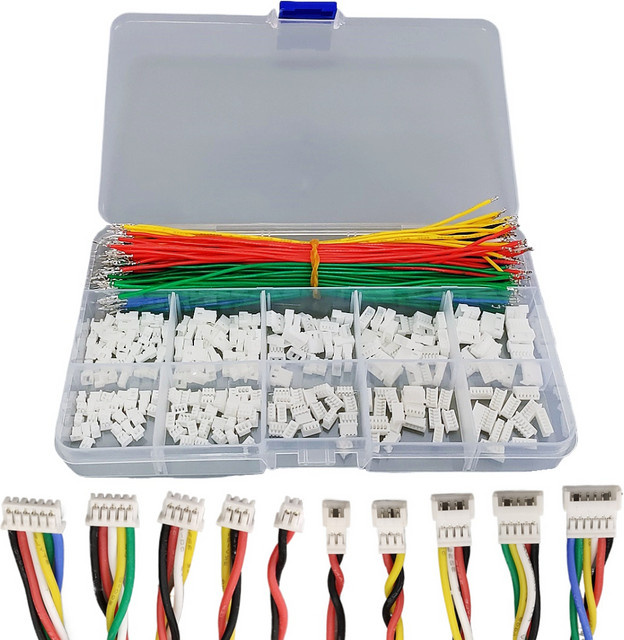 Jst Verlängerungsstecker-Set mit Silikonkabeln für Pixhawk Flight Controller, 1,25 mm, männlich und weiblich, mehrfarbig, Kabellänge: 15 cm - Bild 1