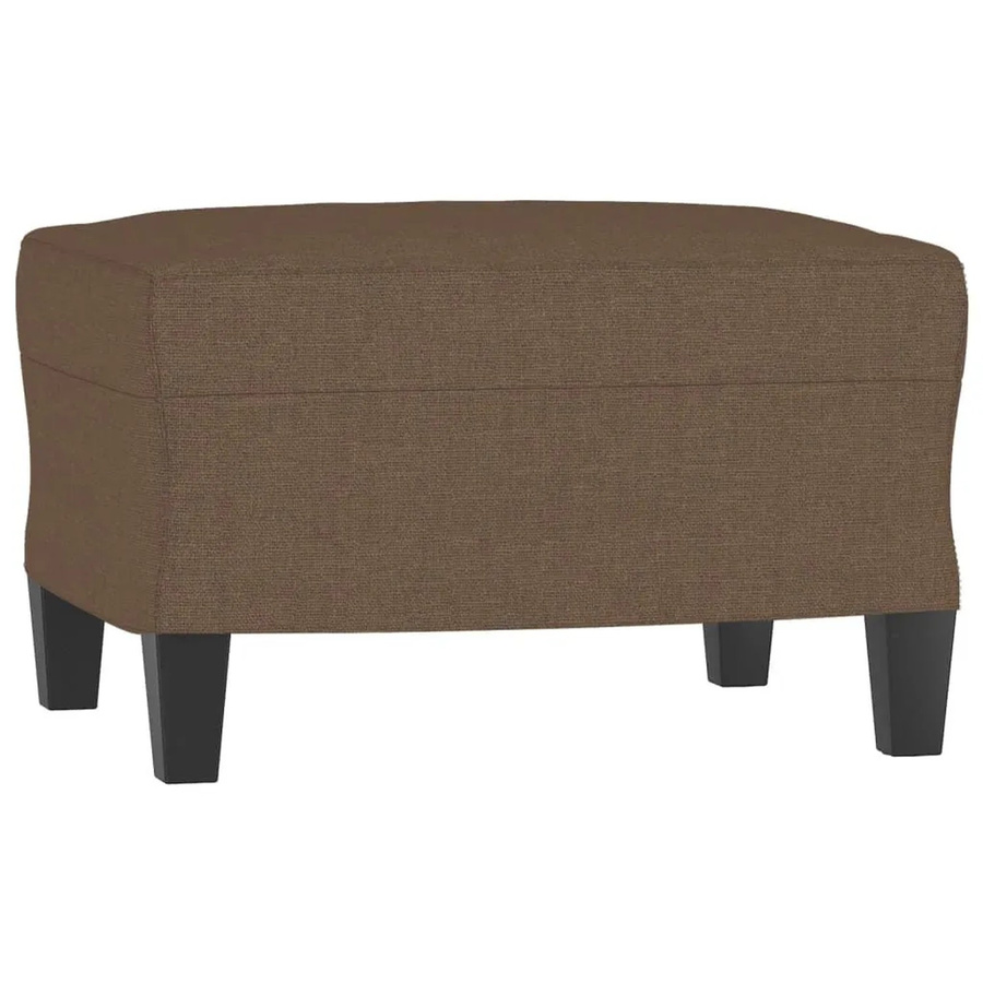 vidaXL Fußhocker Braun aus Stoff mit Holzrahmen B/T/H: 60 x 50 x 41 cm - Bild 2