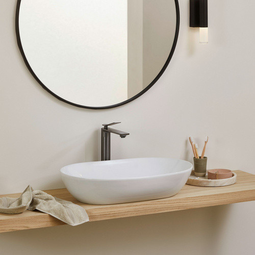 Schöner Wohnen Kollektion Aufsatzwaschbecken Sati Keramik Weiß, B/H/T: 60 x 14,2 x 42 cm - Bild 2