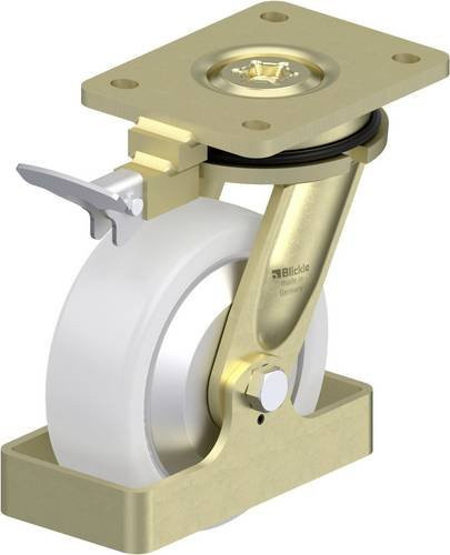 Blickle Schwerlast-Lenkrolle LS-SPO 150G-FA-RI4-FS in Weiß und Multicolour mit 150 mm Rad-Durchmesser und einer Tragfähigkeit von max. 800 kg - Bild 1