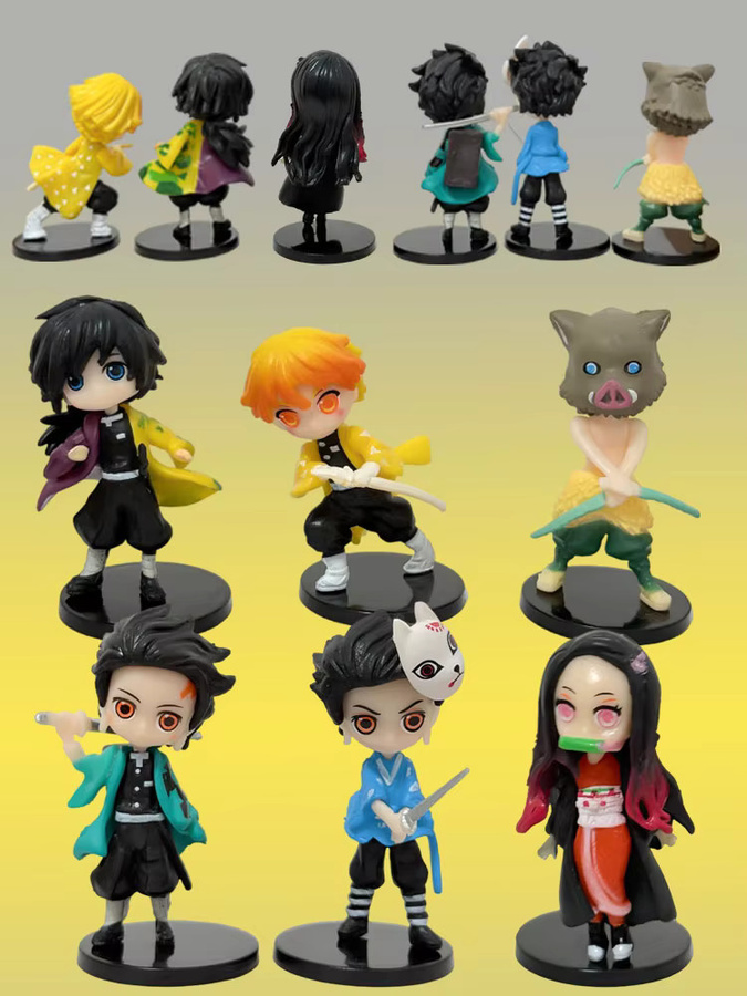 Bandai Demon Slayer Kimetsu No Yaiba Kamado Tanjirou Kamado Nezuko Agatsuma, Figuren, 6-teiliges Set - Bild 4