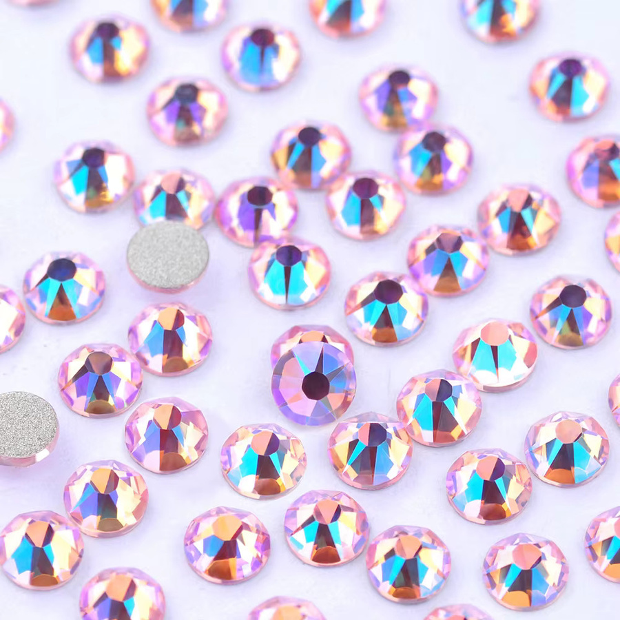 PUBRILEX 2088 XIRIUS Rosenglas Strasssteine in Transparent und Multicolour zum Aufkleben auf Kristallen, flache Rückseite für Taschen, Kleidung und Dekoration - Bild 2
