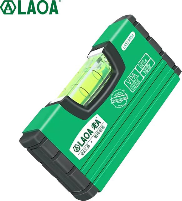 LAOA Mini Laser-Nivelliergerät aus Aluminiumlegierung in Grün, horizontales und vertikales Spirit Level mit 100 mm - Bild 1
