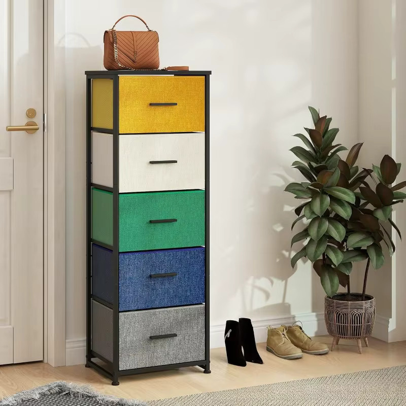LIUSHADUOLA Wandmontierter Aufbewahrungsschrank mit Schubladen für Schlafzimmer und Wohnzimmer, Mehrfarbig - Bild 3