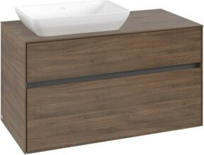 V&B Waschtischunterschrank Collaro in Arizona Oak mit Waschbeckenanschluss links, B/T/H: 100 x 54,8 x 50 cm - Bild 1