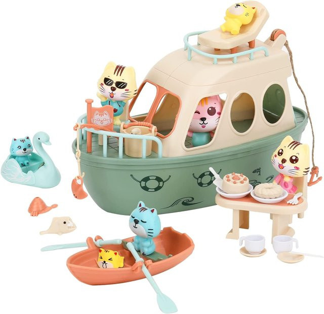 Katze Szene Rollenspiel Spielset, Katzenfiguren, Grau, ab 3 Jahre - Bild 1