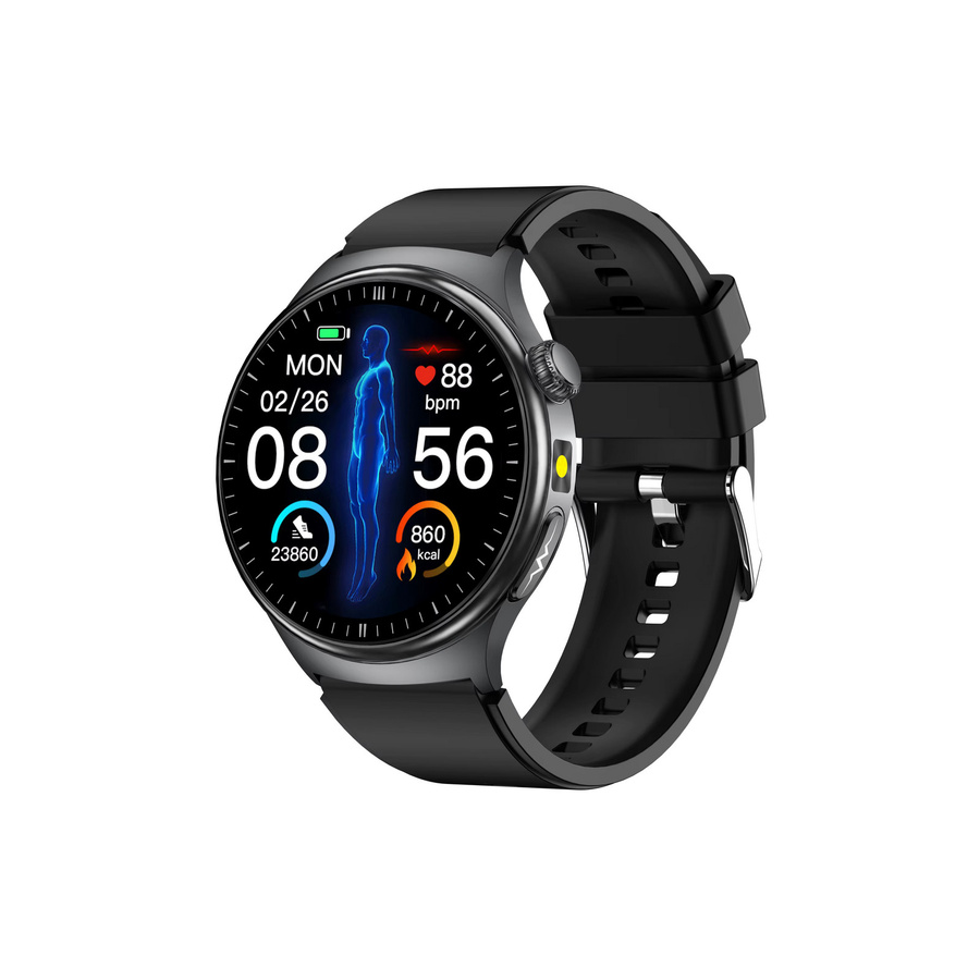GUHUAVMI Smartwatch mit EKG, Blutsauerstoff, Blutdruck, Lipiden und Harnsäure-Überwachung sowie Anruffunktion für iOS und Android in Blau oder Schwarz - Bild 7