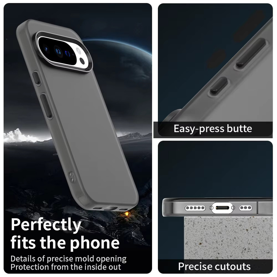 Stoßfeste Handyhülle mit mattem Finish für Google Pixel 10, 9, 8, Pro, XL, 9A, 8A in Transparent, Blau und Grau - Bild 6