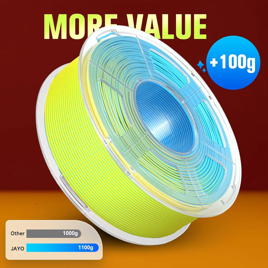 JAYO 3D-Drucker-Filament PLA Dual Color Matte Multicolour 1,75 mm für FDM-Drucker - Bild 2