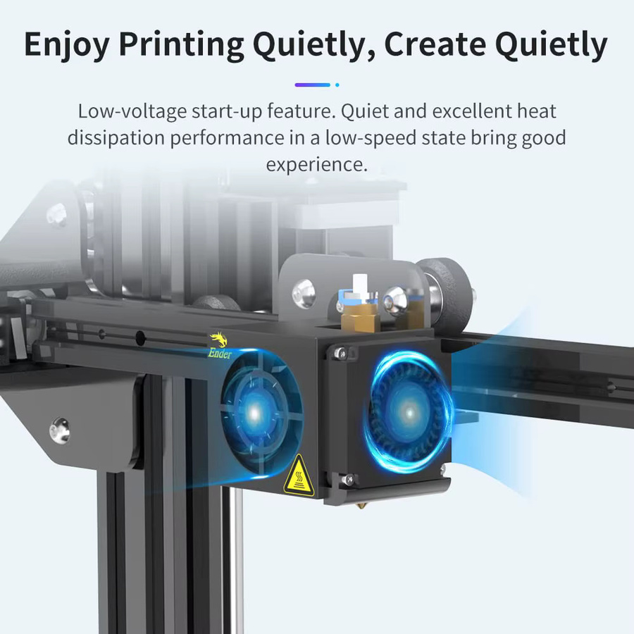 Creality Original Ender3 V3 SE Lüfter Set 24 V mit 2510 Axiallüfter und 4010 Teil Lüfter für Ender-3 V3 SE und Ender-3 V3 KE 3D-Drucker in Schwarz - Bild 2
