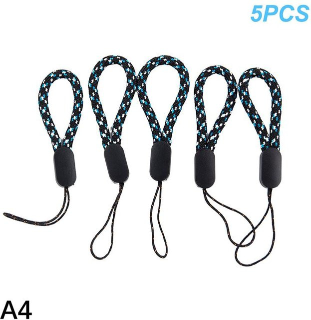 5 Stück Handgelenk-Lanyard-Schnur in Schwarz als kurzes Griff-Lanyard für USB-Flash-Laufwerke und Schlüsselanhänger - Bild 1