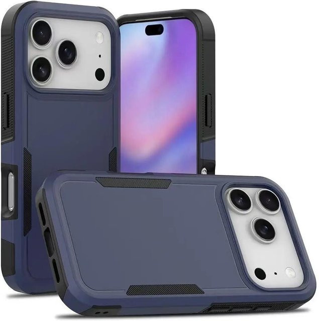 YULIN 2-in-1 Stoßfeste Schutzhülle für iPhone 11 bis iPhone 17 Pro Max, Anti-Drop Rüstung, Farbe: Pink - Bild 1