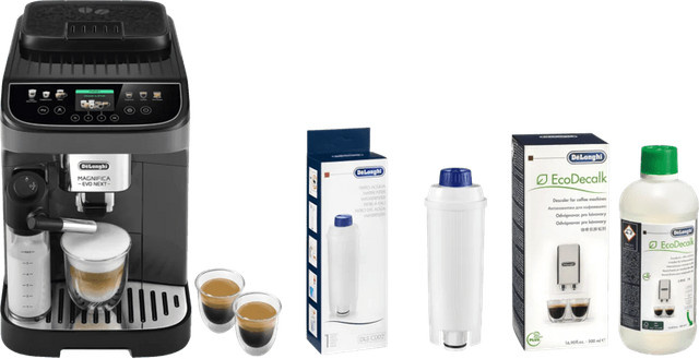 De'Longhi Magnifica EVO Next Kaffemaschine mit Pflegeset in Schwarz - Bild 1