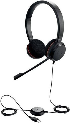 Jabra Evolve 20 On-Ear Headset Stereo mit Mikrofon-Rauschunterdrückung Schwarz USB-A - Bild 1