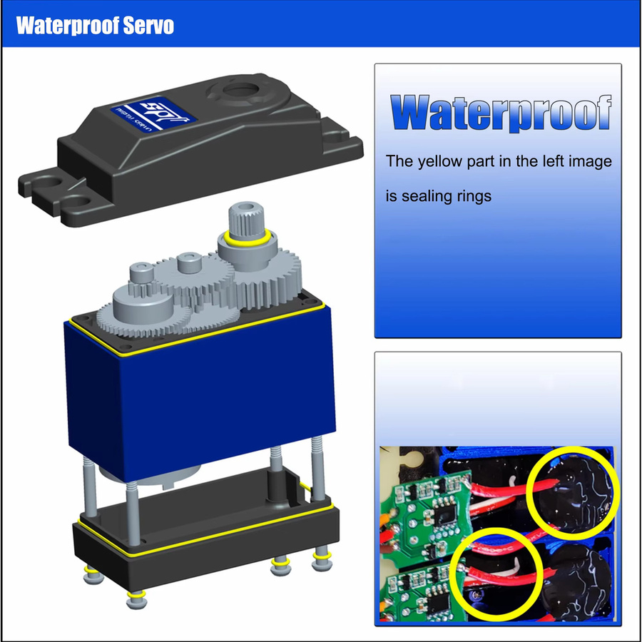 NeebRC Wasserdichtes Metallgetriebe-Digitalservo, Zubehör - Bild 2